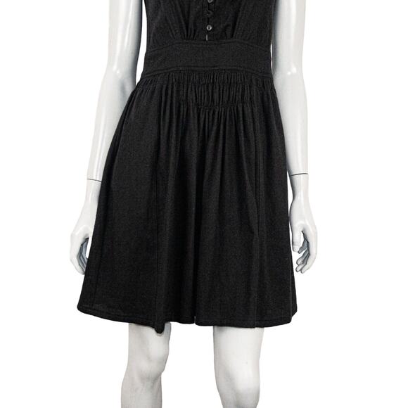 ISABEL MARANT Etoile Women's Black Mini Dress Sleeveles pleated size 1 - Picture 7 of 10